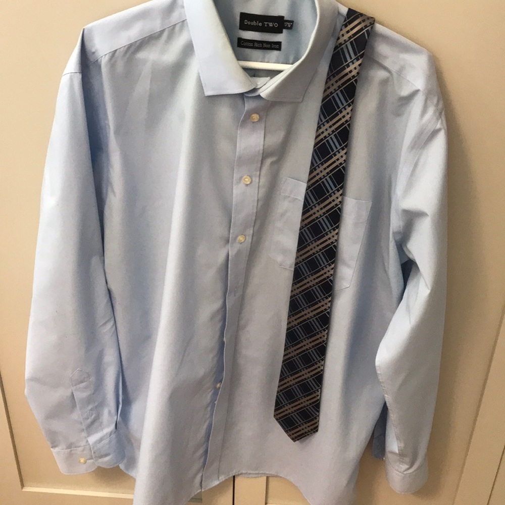 Double Two Dress Shirt with Matching Tie